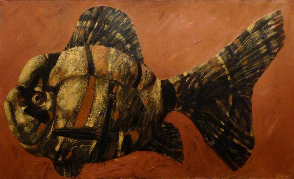 ''Fish", 2007, Oiil on Canvas, 80x130 cm