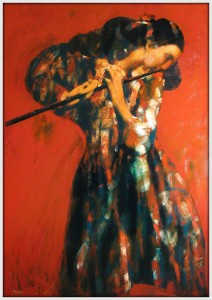 ''Fluitist", 2011, Oil on Canvas, 130x93 cm