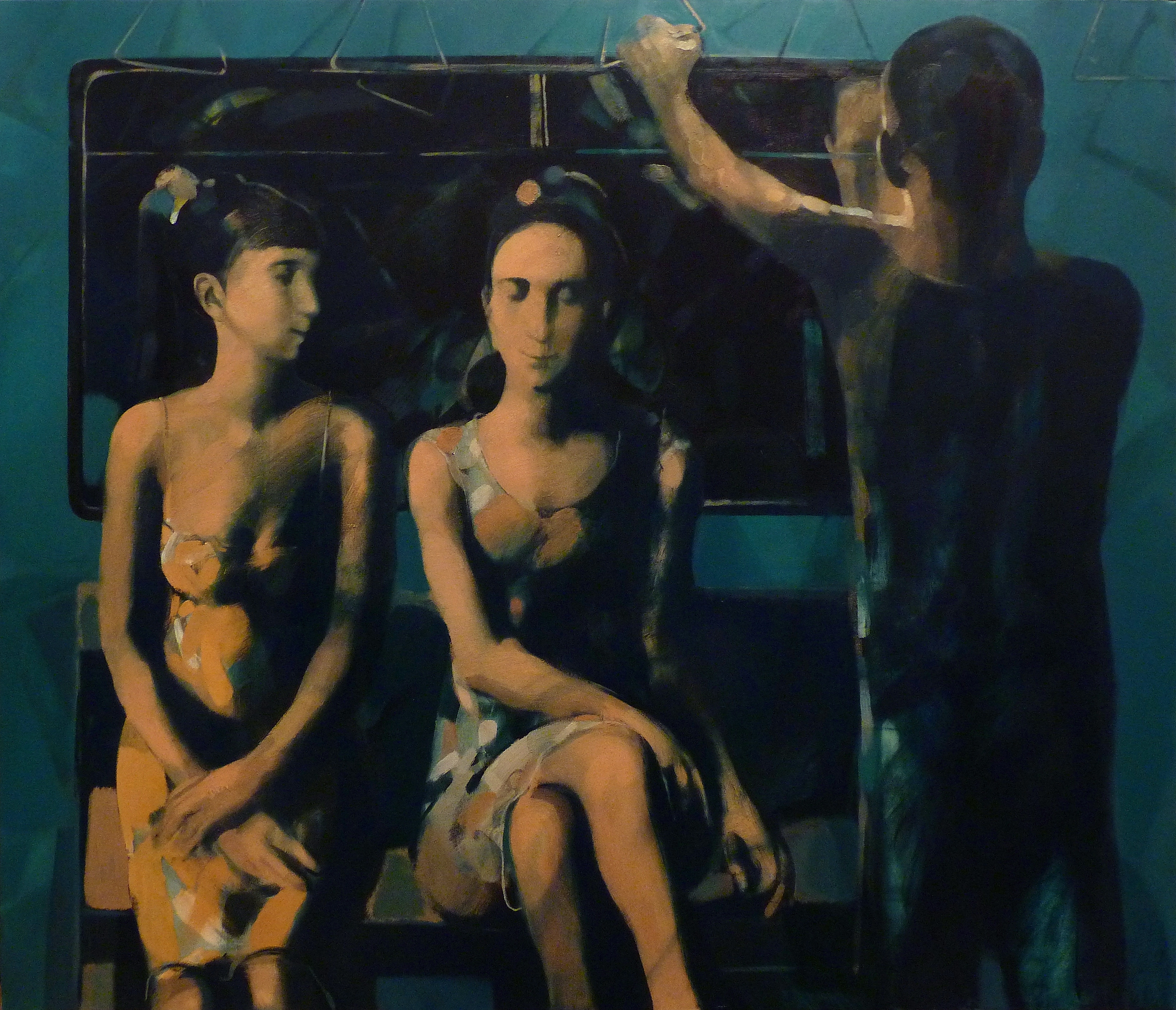''Whisper'' (In Metro), 2013, Oil on Canvas, 103x120 cm
