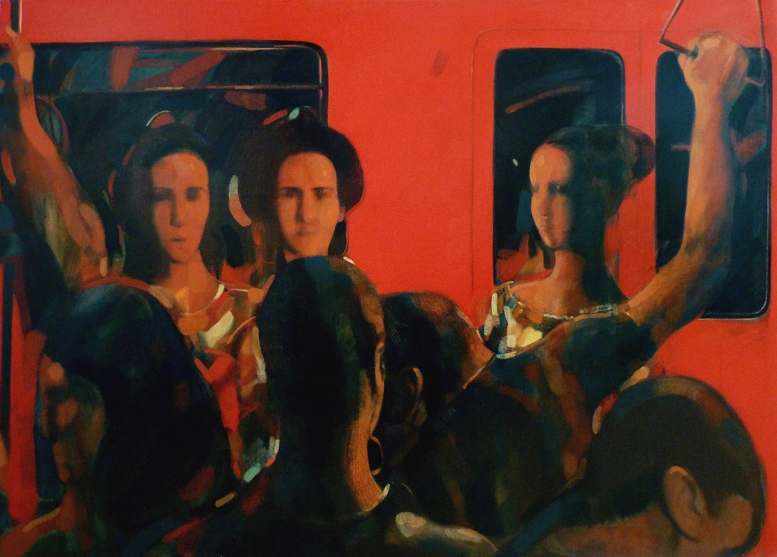 "Rush hour. Metro", 2013, Oil on Canvas, 93x130 cm