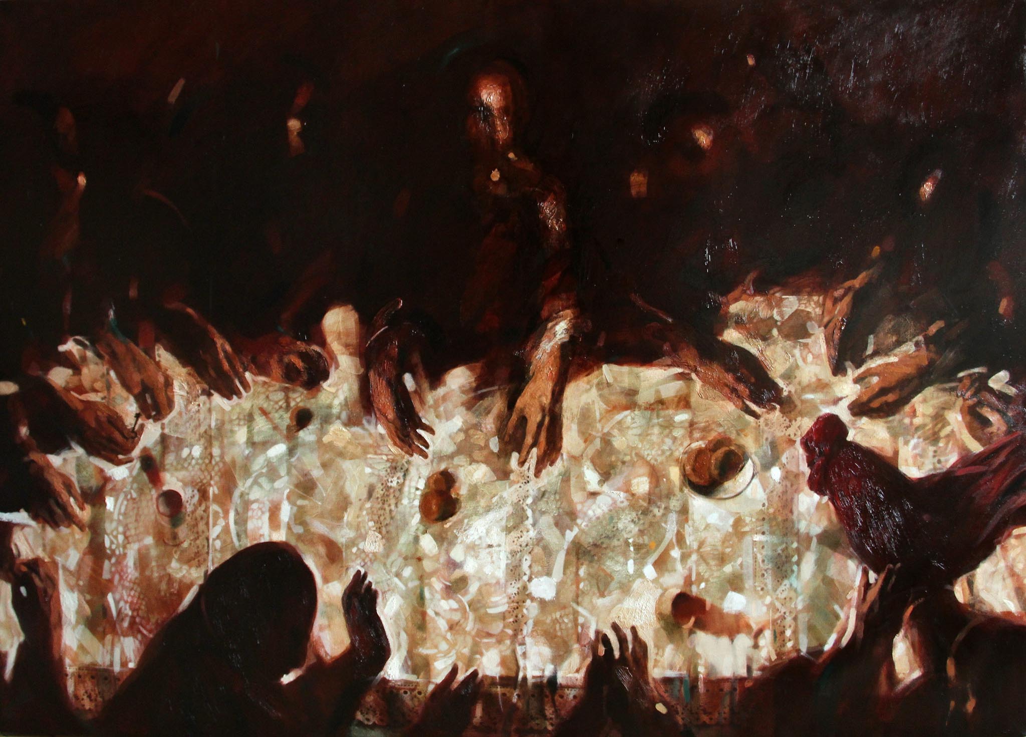 "Last Supper". 2015, Oil on Canvas, 135x190cm