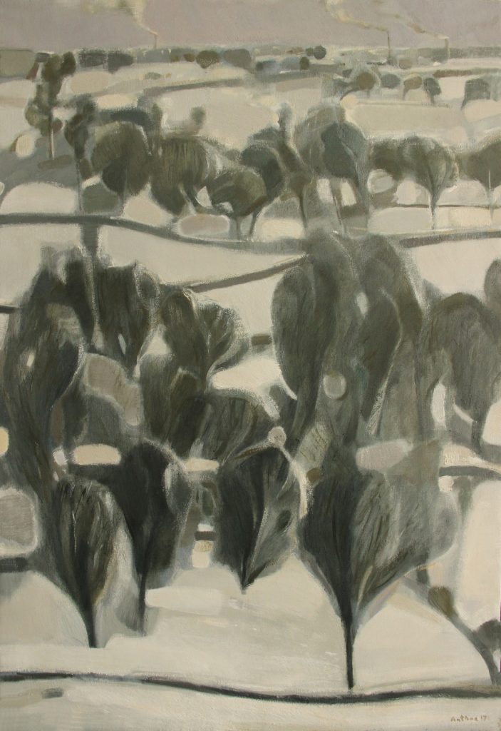 ''Winter trees'', 2017, Oil on Canvas, 92x73 cm