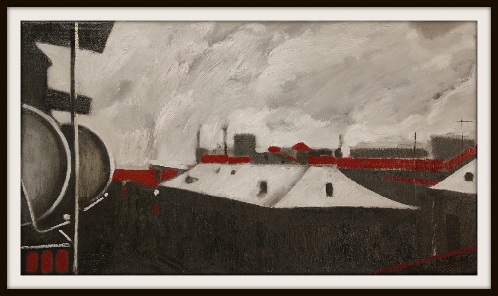 ''The city'' N1 2020, Oil on canvas, 25x45 cm