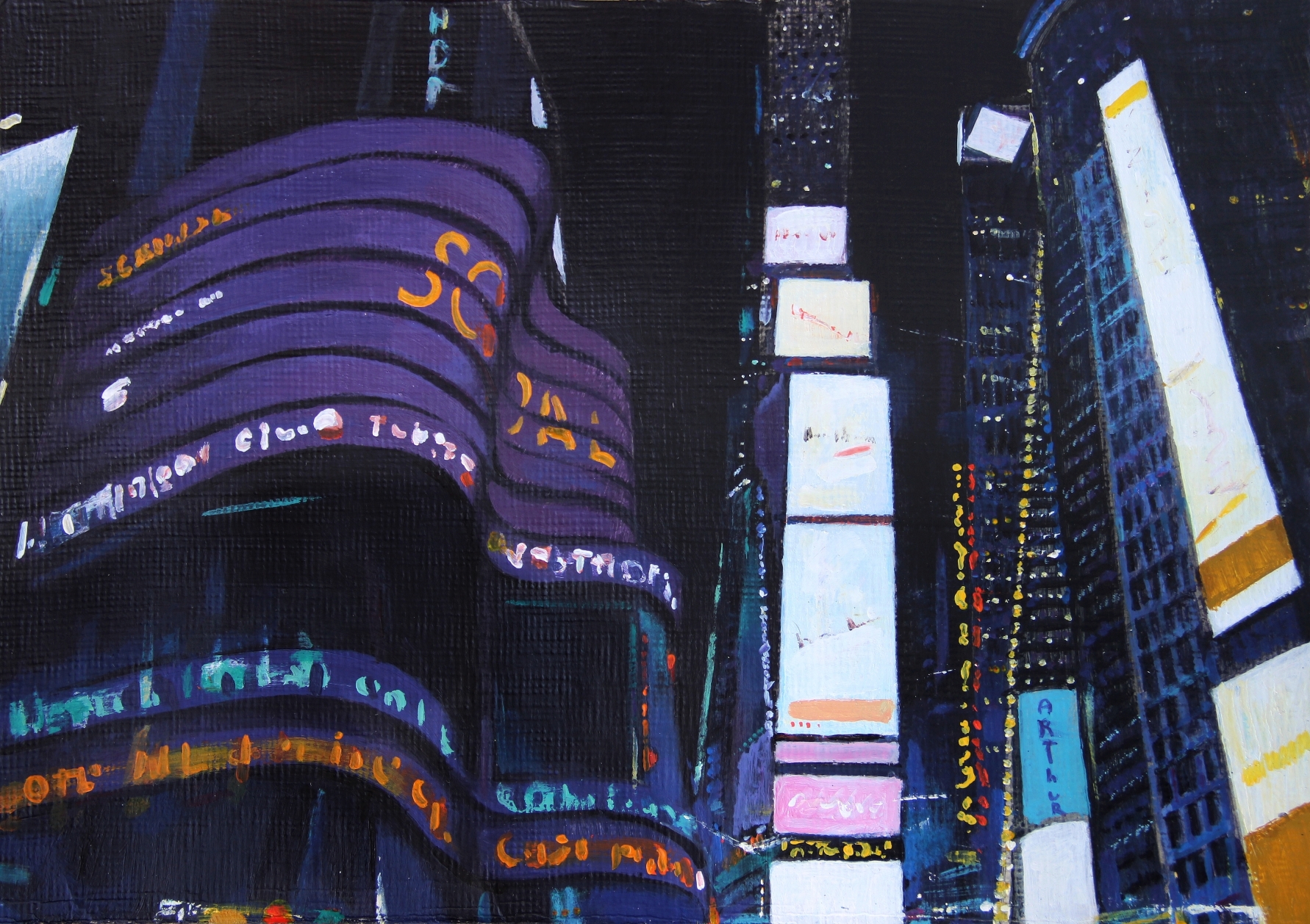 ''New York impressions'' 2020, Acrylic on gardboard, 31x43 cm