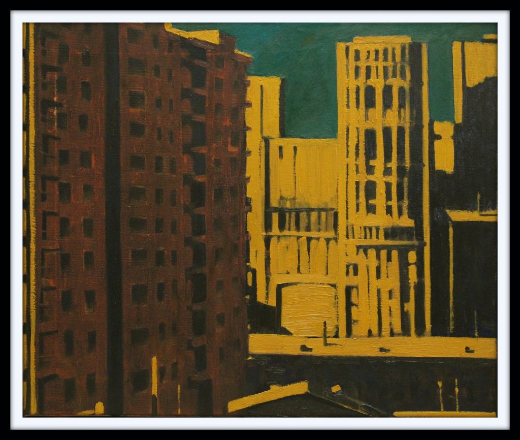 ''Shinig City'' 2021, Oil on canvas, 50x60 cm