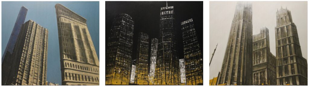 ''New York. Living forms'' Triptych, 2022, 105x120 cm (x3).