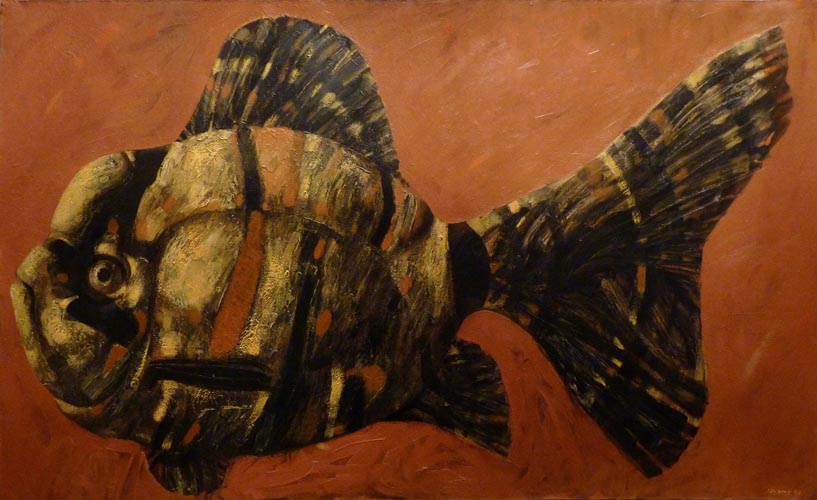 ''Fish", 2007, Oil on Canvas, 80x130 cm