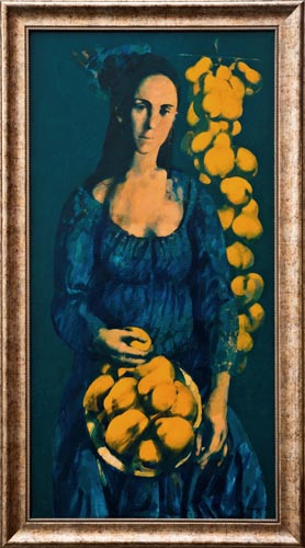 ''Fruit Seller", 2012, Oil on Canvas, 120x60 cm