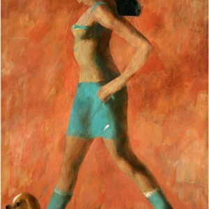 ''Girl With a Dog", 2006, Oil on Canvas, 120x80 cm