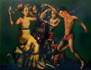 ''Water Game" (Vardavar), 2012, Oil on Canvas, 140x181 cm