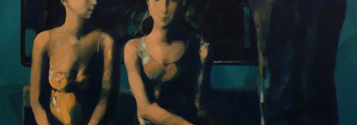 ''Whisper'' (In Metro), 2013, Oil on Canvas, 103x120 cm