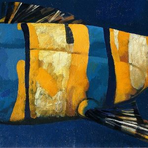 ''Yellow Fish", 2007, Oil on Canvas, 50x140 cm