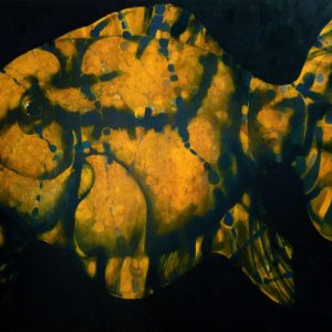 ''Yellow Fish'', 2014, Oil on Canvas, 130 x 160 cm