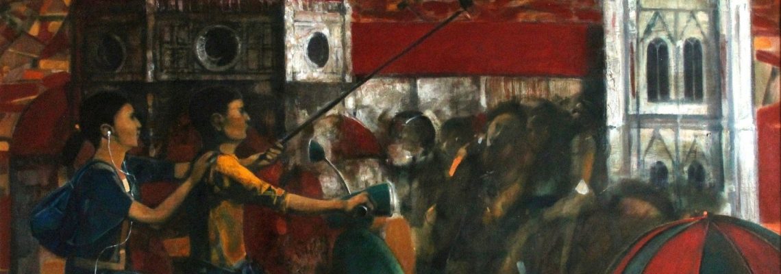 ''The tourists''. 2017, Oil on Canvas, 145x170 cm