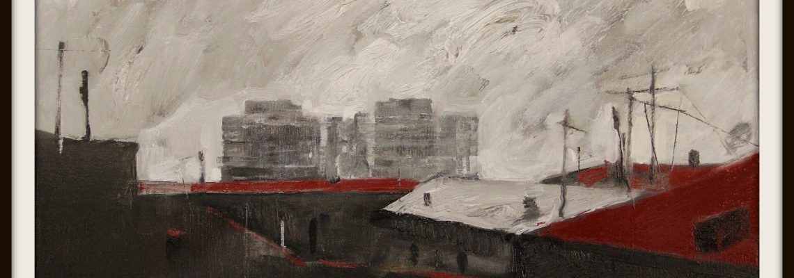 ''The city'' N2 2020, Oil on canvas, 25x45 cm