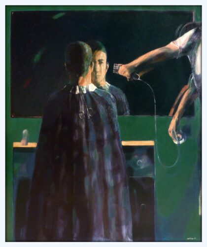 "Barber's". 2013, Oil on Canvas, 120x100 cm
