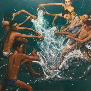 ''Water game'' 2022, Oil on Canvas, 155x165 cm