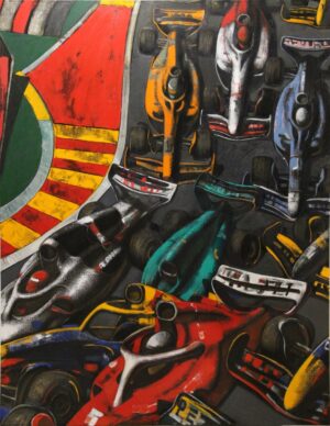 ''Formula 1'' 2023, Oil on canvas, 155x120 cm