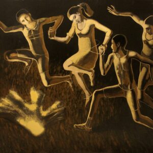 "Jump. Trndez" 2023, Oil on canvas, 130x160 cm