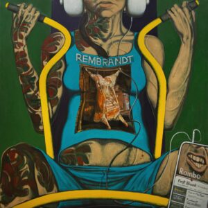 "Rambo" 2026, oil on canvas, 130x130cm